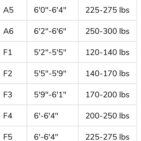 NEW Fuji Women’s W2 w/big patch, tags and in bag. Sizing chart also in photos. - Picture 9 of 9